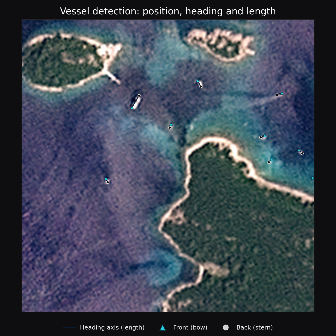 Vessel detection in satellite imagery